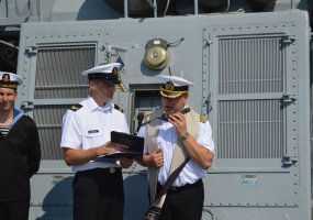 Karinių jūrų pajėgų laivai dalyvavo žuvusiųjų jūroje pagerbimo ceremonijoje - 5