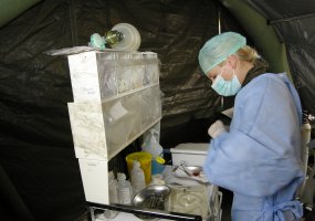 Medicininės paramos vienetų chirurginės lauko pratybos - 1