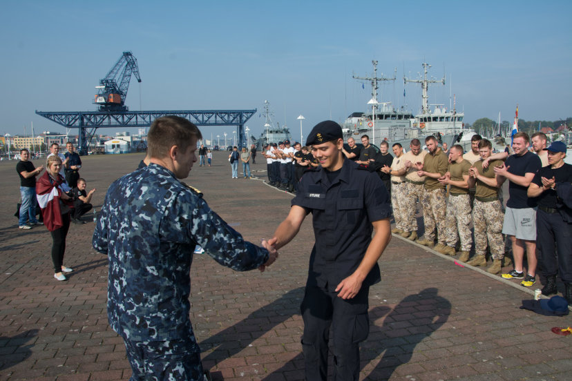 Standing NATO Mine Countermeasures Group One under Lithuanian command paid a port visit to Rostock