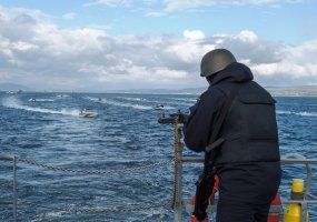 Lietuvos karininko vadovaujami NATO junginio laivai dalyvavo karinėse pratybose Jungtinėje... - 3