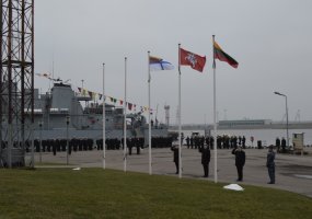 Karinių jūrų pajėgų kariai minėjo Lietuvos valstybės atkūrimo dieną - 1