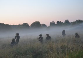 KJP rengiami jūrų karininkai lauko pratybas vykdė kartu su jūrų šauliais - 4