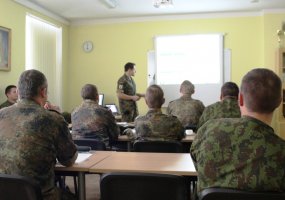 Lithuanian and German artillery experts consult to integrate the newly procured howitzers into... - 1