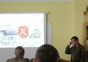 Lithuanian and German artillery experts consult to integrate the newly procured howitzers into... - 2