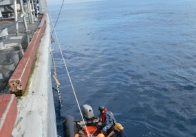 Lietuvos laivas „Skalvis“ pratybose „Trident Juncture“ atlieka minų paieškos operacijas... - 1
