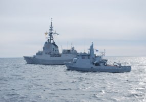 Jūroje vyko bendros pratybos su NATO nuolatinės parengties jūrinio komponento pirmosios grupės... - 5