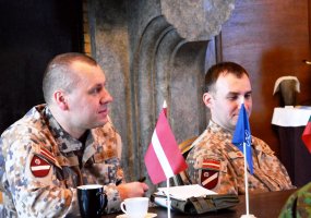 Latvijos Zemessardze karių vizitas Dariaus ir Girėno apygardos 2-ojoje rinktinėje - 4