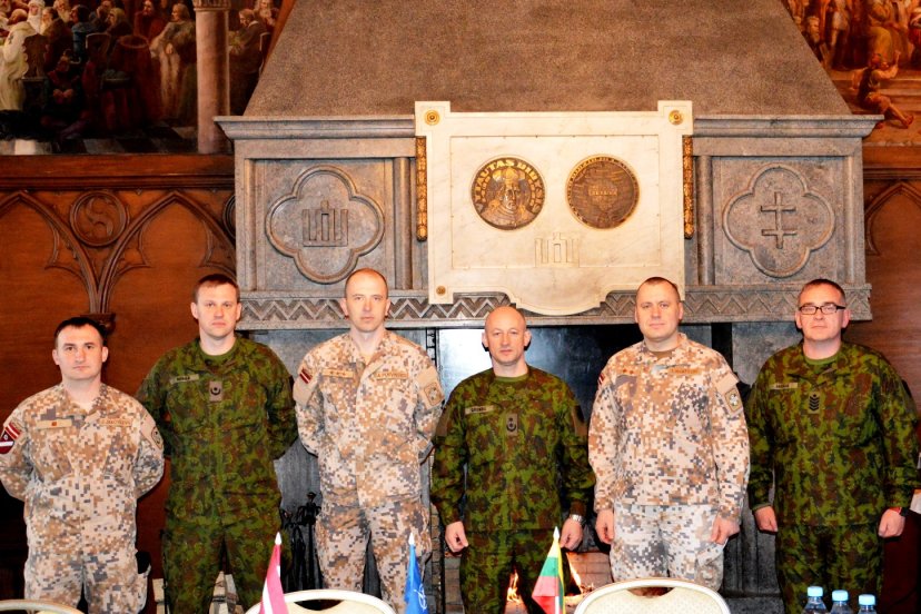 Latvijos Zemessardze karių vizitas Dariaus ir Girėno apygardos 2-ojoje rinktinėje