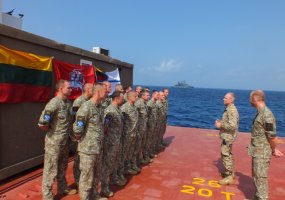 Lietuvos kariai baigė Europos Sąjungos karinę jūrų operaciją prie Somalio krantų „Atalanta - 5