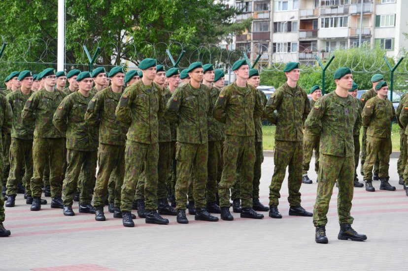 Lietuvos didžiojo kunigaikščio Gedimino štabo batalione įvyko pirmųjų  šauktinių karių išleidimo...