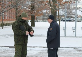 Karinių oro pajėgų Oro erdvės stebėjimo ir kontrolės valdybos Štabe vyko priešgaisrinės saugos... - 2