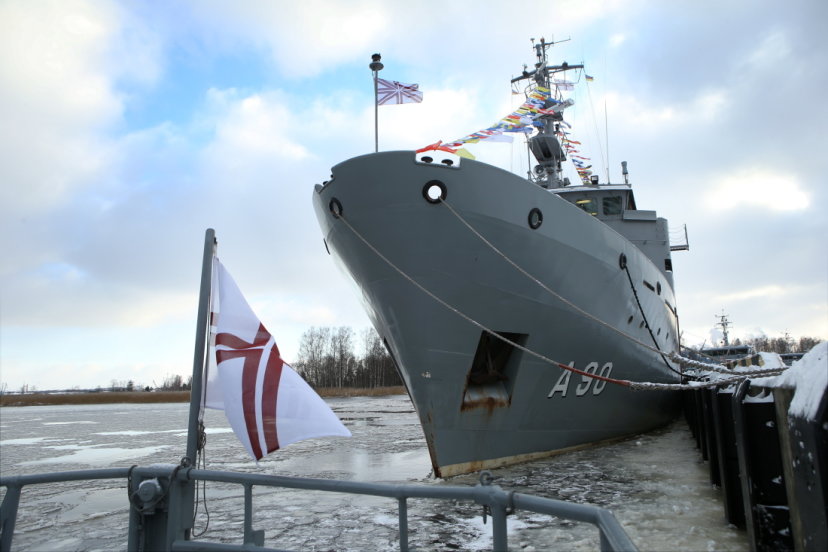 Latvijoje vyko Baltijos šalių karinių laivų junginio vadų pasikeitimo ceremonija