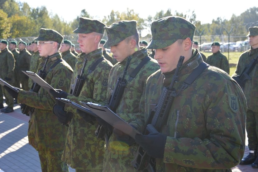 Gedimino štabo batalione - naujų šauktinių priesaika