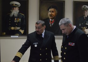 Ukrainos karo laivyno vadas lankydamasis su vizitu Lietuvoje linkėjo taikos, pasisekimo, saugių... - 1