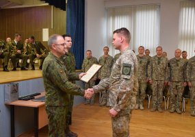 Jungtiniame štabe sutikti iš tarptautinės operacijos Afganistane sugrįžę kariai - 1