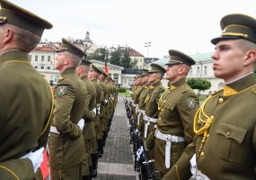 Lietuvos didžiojo kunigaikščio Gedimino štabo bataliono šauktiniai dalyvavo iškilmingoje... - 2