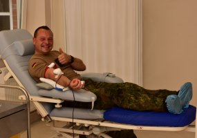 NATO eFP Battle Group soldiers gave blood to Kaunas Clinical Hospital patients - 1