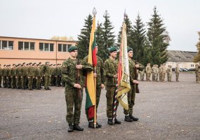 Decorations presented to the U.S. logistical support unit at Vytenis Battalion after service in... - 2