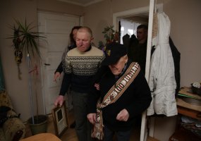Butigeidžio dragūnų bataliono kariai pasveikino 100 metų sulaukusį tarpukario Butegeidžio pulke... - 3