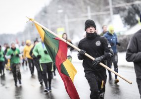 Pirmą kartą pagarbos bėgime dalyvavo ir NATO priešakinių pajėgų kovinės grupės kariai, dislokuoti... - 3
