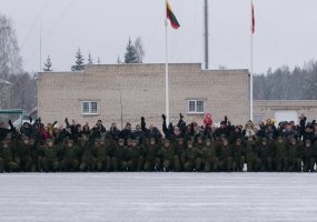 Lietuvos didžiojo kunigaikščio Gedimino štabo batalione įvyko šauktinių karių išleidimo į atsargą... - 2