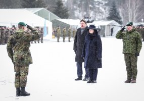 Rukloje  - NATO  priešakinių pajėgų bataliono kovinės grupės vado pasikeitimo ceremonija - 1