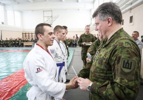 Kovinės savigynos kovų aistros vėl verda ant Lietuvos kariuomenės tatamio - 1