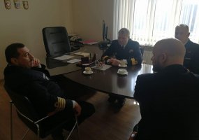 Karinių jūrų pajėgų vadas susitiko su SNMG1 vadu - 4