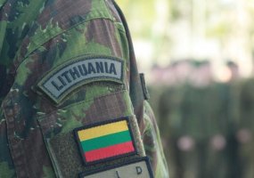 Soldiers formally deployed to the multinational NATO Operation Resolute Support at a ceremony at... - 1