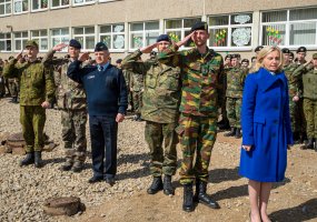 NATO priešakinių pajėgų kovinės grupės kariai skaitė paskaitą Kaune, Generolo Povilo... - 2
