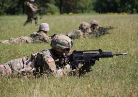 Pratybose „Budrus sakalas 2018“ prie Lietuvos karių prisijungė JAV kadetai - 1
