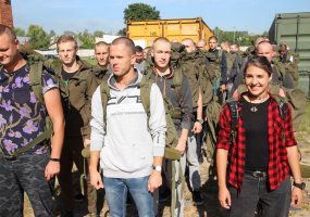 Į Juozo Vitkaus inžinerijos batalioną atvyko 4-oji nuolatinės privalomosios pradinės karo... - 1