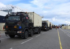 Belgijos kariuomenės konvojus pasipuošė Vyčiu  - 1