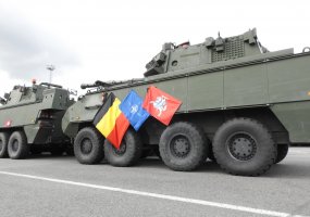 Belgijos kariuomenės konvojus pasipuošė Vyčiu  - 4