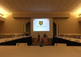 Commander of the Lithuanian Lad Force Brig Gen V. Rupšys on a visit in the United States of America  - 1