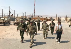 Lithuania's Chief of Defence and Land Force Commander visited Lithuanian soldiers on... - 1
