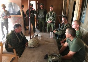 Lithuania's Chief of Defence and Land Force Commander visited Lithuanian soldiers on... - 2