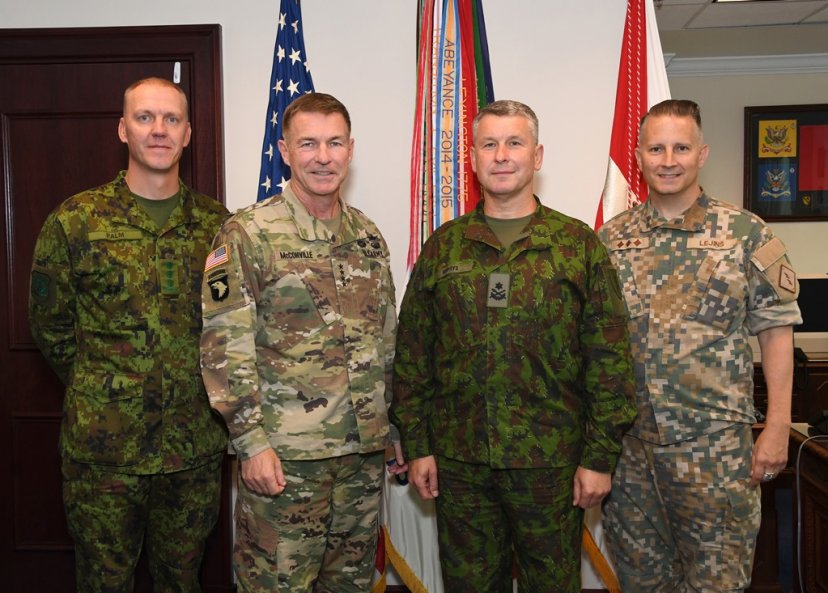 Commander of the Lithuanian Lad Force Brig Gen V. Rupšys on a visit in the United States of America 