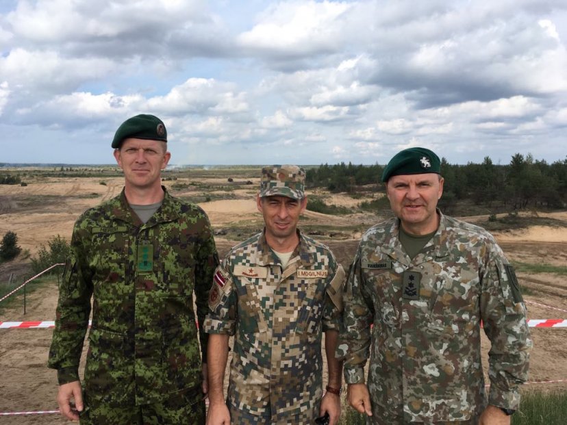Gynybos štabo viršininkas Latvijoje stebėjo pratybas „Namejs 2018