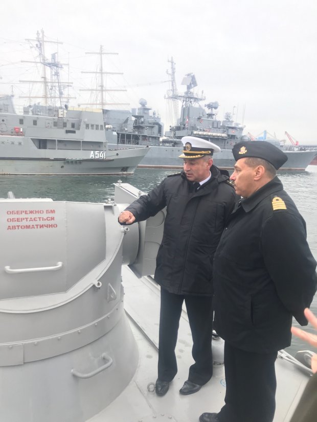 Karinių jūrų pajėgų vadas lankėsi Ukrainoje 