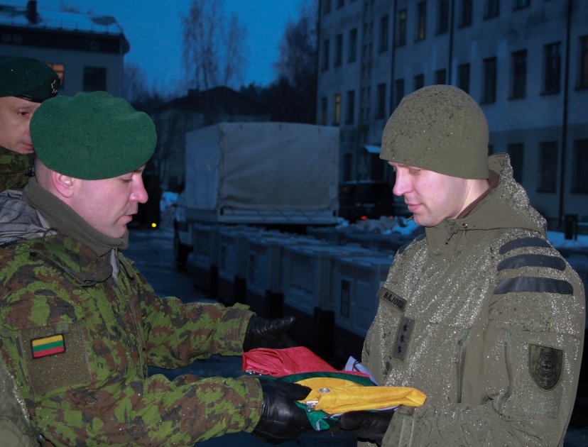 Į mokymo misiją Ukrainoje išlydėti Vaidoto bataliono kariai