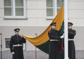 S. Daukanto aikštėje iškilmingai pakeltos Trijų Baltijos valstybių vėliavos - 2