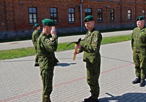 Inžinieriai priėmė į savo šeimą naująjį bataliono vyr. puskarininkį - 2