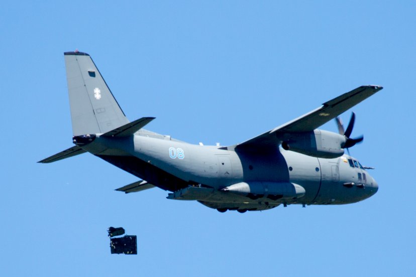 Lithuanian Air Force C-27J Spartan military transport aircraft deployed to international exercise...