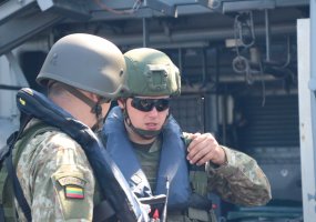 Lithuanian soldiers deploying to Operation ATALANTA off the Somali coast - 1