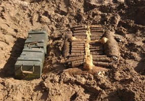 EOD specialists of the Engineer Battalion training at international Exercise Detonator 2019 in... - 1