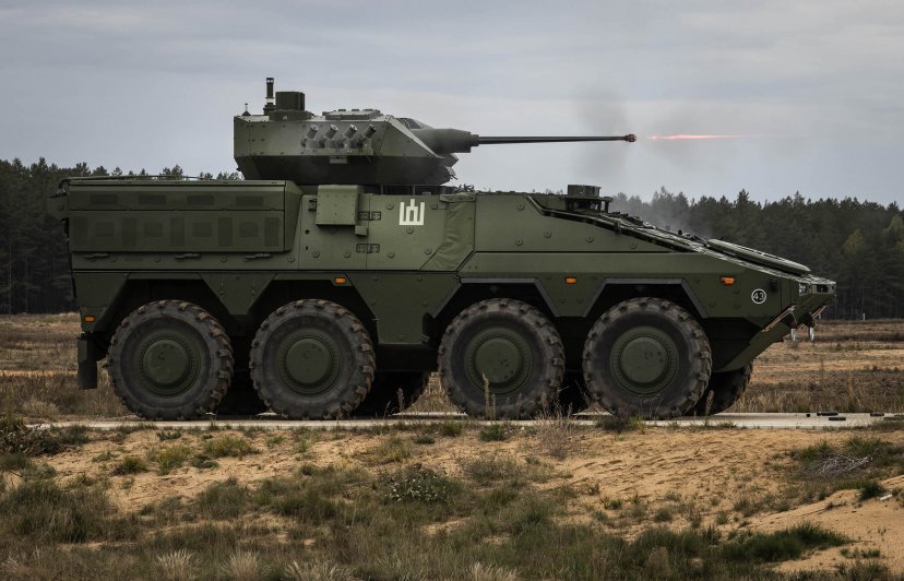 Vilkas infantry Fighting Vehicles neutralised targets at Pabradė Training Area 