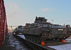 Specialists of the NATO enhanced Forward Presence Battalion Battle Group trained transporting... - 1