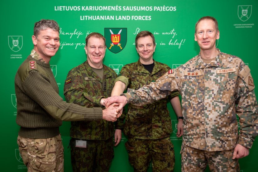 Representatives of Land Force headquarters of the three Baltic states and the United Kingdom...