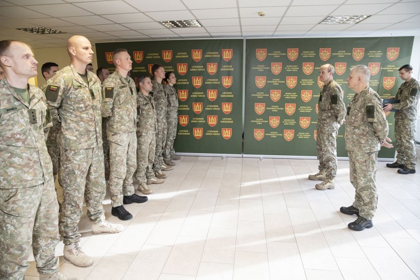 Lithuanian soldiers decorated after service in Iraq at the Defence Staff of the Lithuanian Armed...